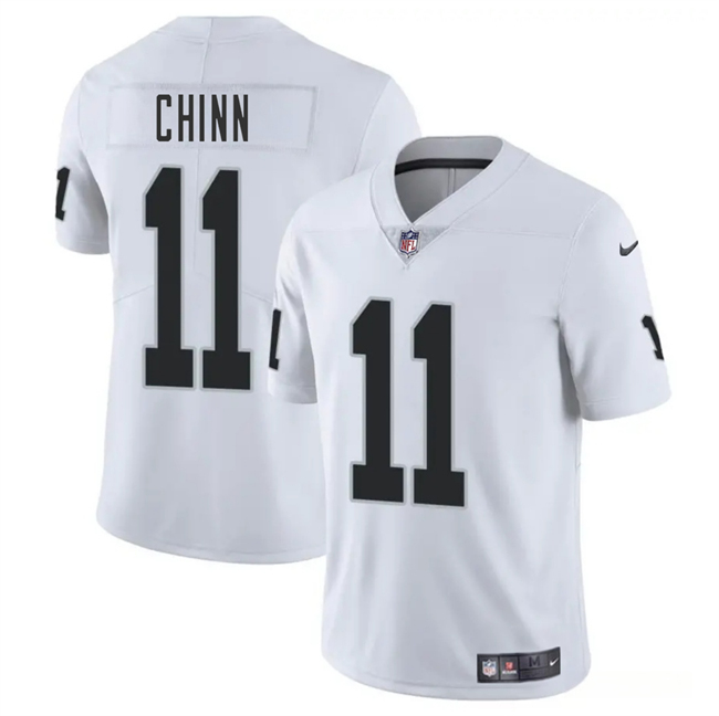Men's Las Vegas Raiders #11 Jeremy Chinn White 2025 Vapor Stitched Football Jersey